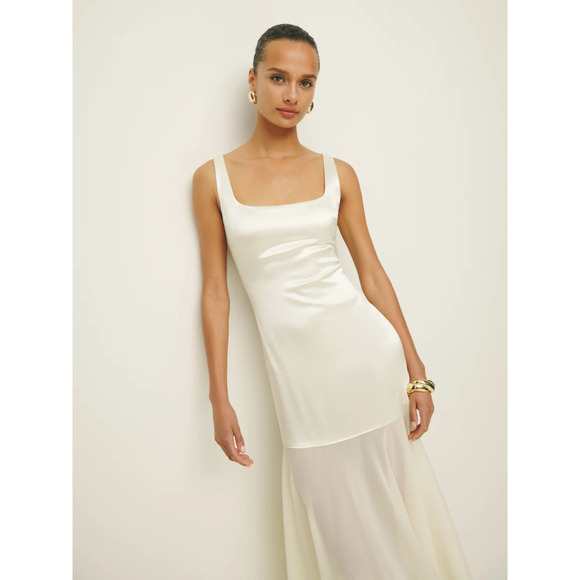 Reformation Zaire Dress Ivory - Picture 3 of 14